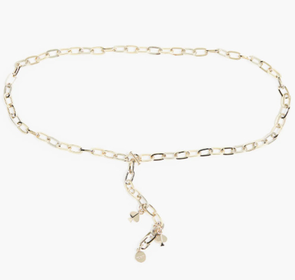 kate spade Accessories - Kate Spade New York Two-Tone Paperclip Charm Chain Belt Lg/XL NWT